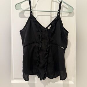 ASOS Black Ruffled Camisole Top